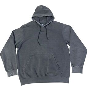 VTG Nike Center Swoosh Hoodie Sweatshirt Mens Large Gray 90s READ Grunge